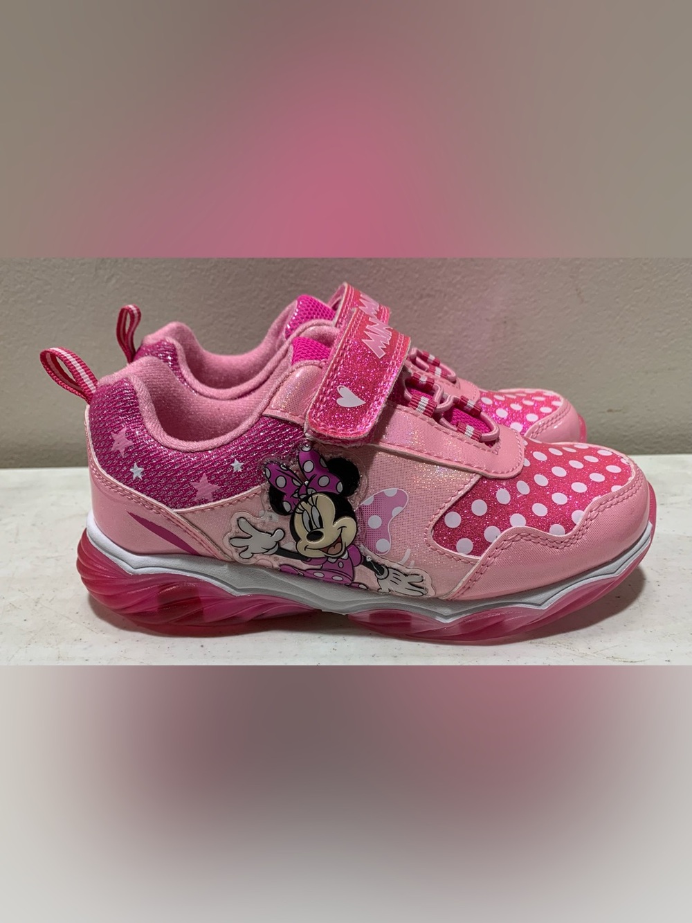New Disney Minnie Mouse pink toddler girl size 12 sneakers shoes